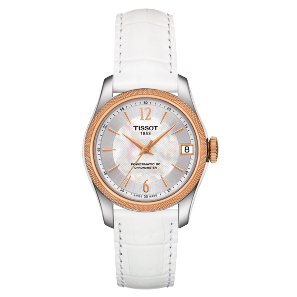 Bracelet cuir blanc Tissot - BALLADE COSC / T600040007-Bracelet Montre Cuir-AtelierNet