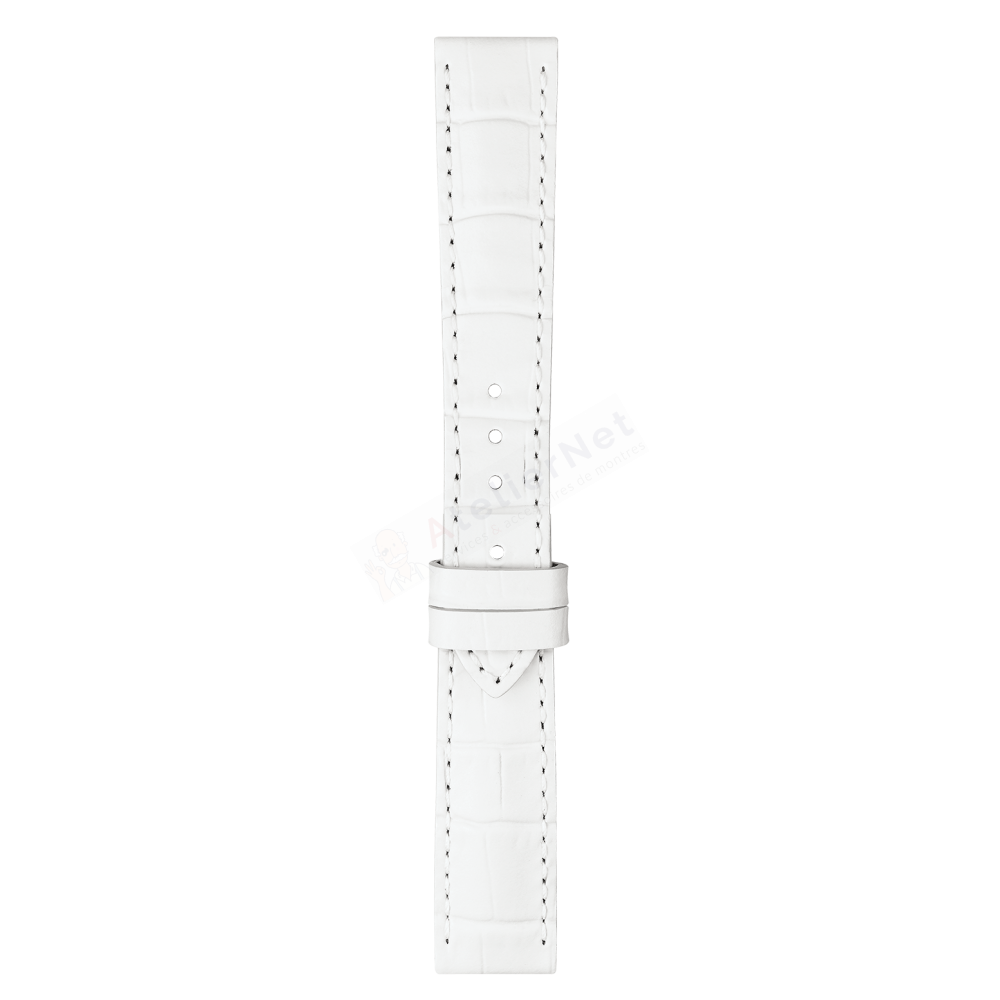 Bracelet leather white Tissot - BALLADE COSC / T610039968-Bracelets Cuir-AtelierNet