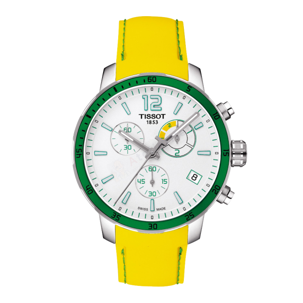 Bracelet caoutchouc jaune Tissot - QUICKSTER CHRONO LG / T603035678-Bracelet Montre Silicone / Caoutchouc-AtelierNet