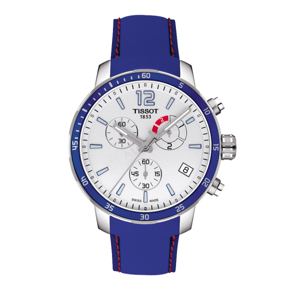 Bracelet caoutchouc bleu Tissot - QUICKSTER CHRONO LG / T603035677-Bracelet Montre Silicone / Caoutchouc-AtelierNet