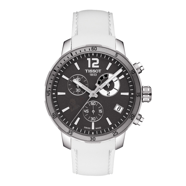 Bracelet caoutchouc blanc Tissot - QUICKSTER CHRONO LG / T603035679-Bracelet Montre Silicone / Caoutchouc-AtelierNet