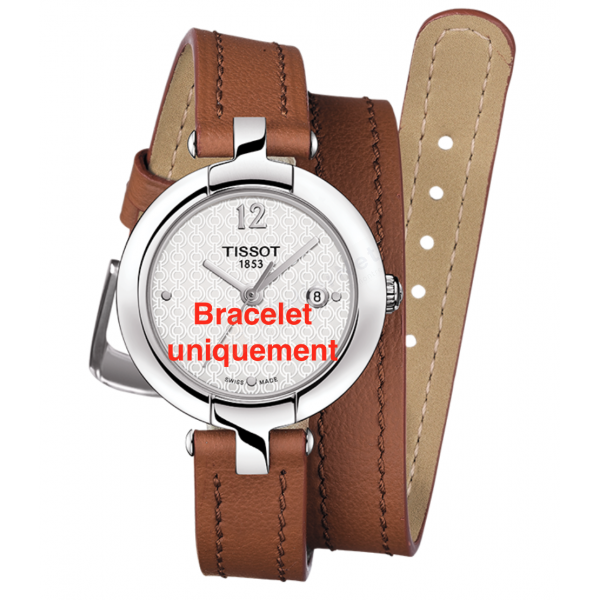 Bracelet leather light brown Tissot - PINKY T084 XL / T600035467-Bracelets de montres-AtelierNet