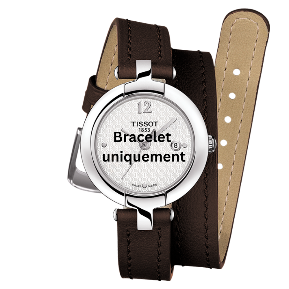 Bracelet leather dark brown Tissot - PINKY T084 / T600035469-Bracelets de montres-AtelierNet