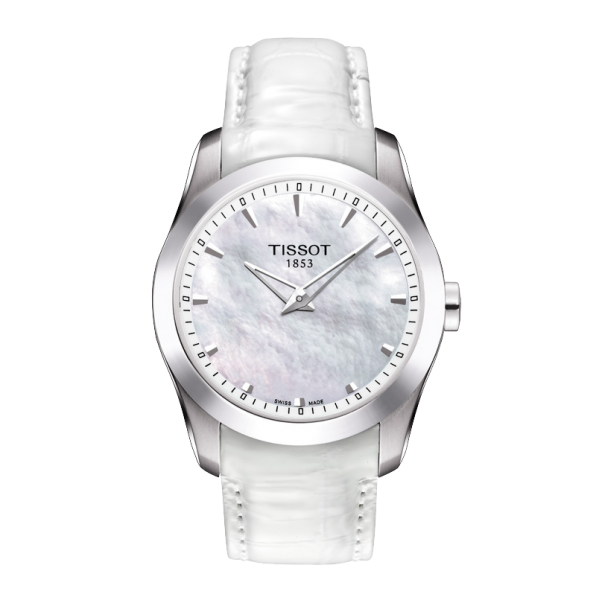 Bracelet cuir blanc Tissot - COUTURIER QUARTZ / T600034791-Bracelet de montre-AtelierNet