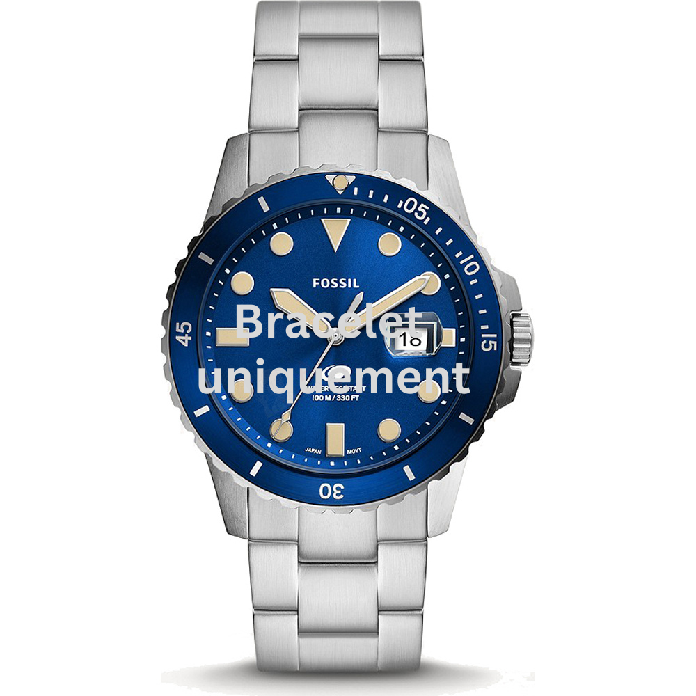 Bracelet metal silver Fossil - BLUE / FS5949 - FS5952-Bracelets de montres-AtelierNet