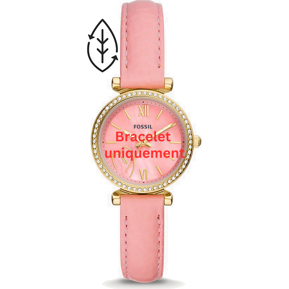 Bracelet leather pink Fossil - CARLIE / ES5177-Bracelets de montres-AtelierNet