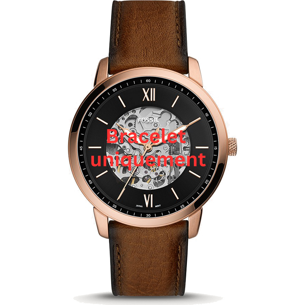 Bracelet leather brown Fossil - NEUTRA AUTOMATIC / ME3195-Bracelets de montres-AtelierNet