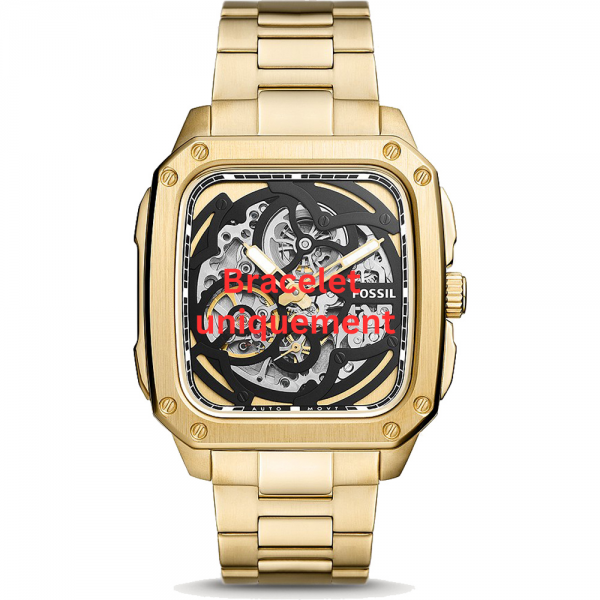 Bracelet metal gold Fossil - INSCRIPTION / BQ2573 - BQ2656 - ME3204 - FS5932-Bracelets de montres-AtelierNet