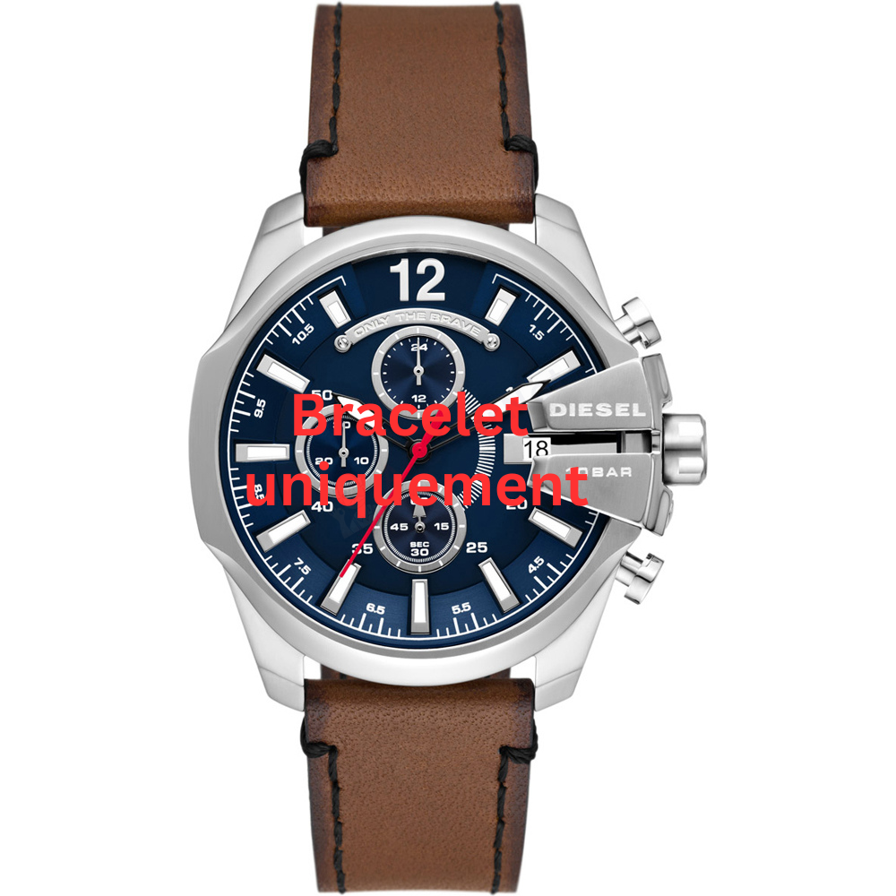 Bracelet cuir marron Diesel - BABY CHIEF / DZ4599 - DZ4601SET-Bracelet de montre-AtelierNet