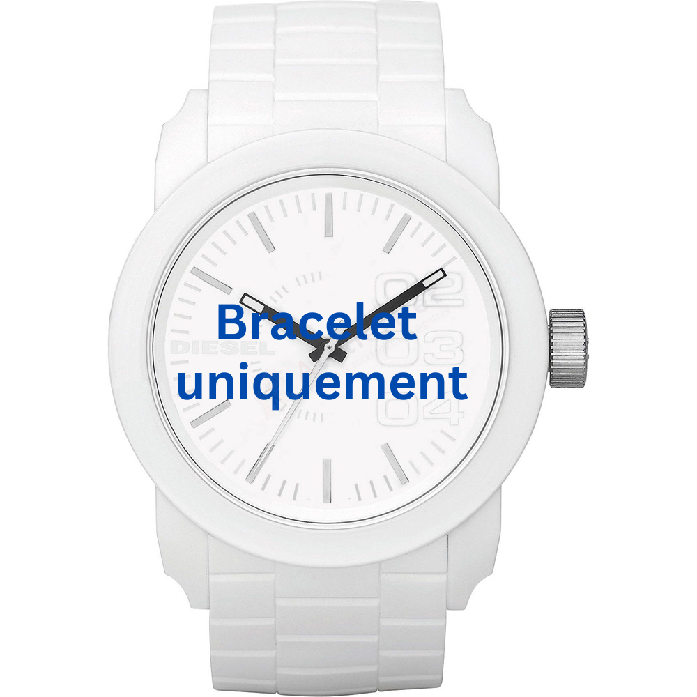 Bracelet silicone white Diesel - FRANCHISE -44 / DZ1436 - DZ1459-Bracelets Diesel-AtelierNet