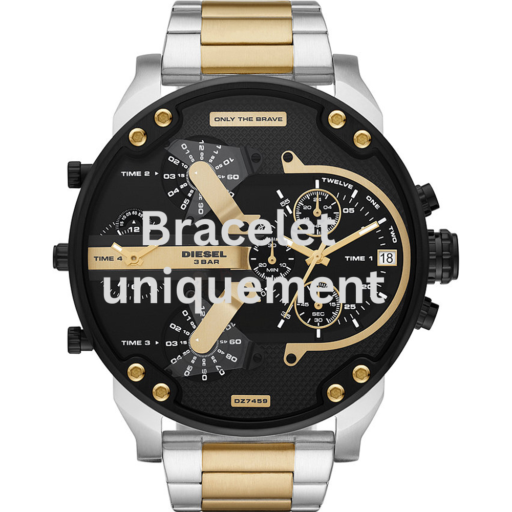 Bracelet metal bicolor Diesel - MR DADDY 2.0 / DZ7459-Bracelets de montres-AtelierNet