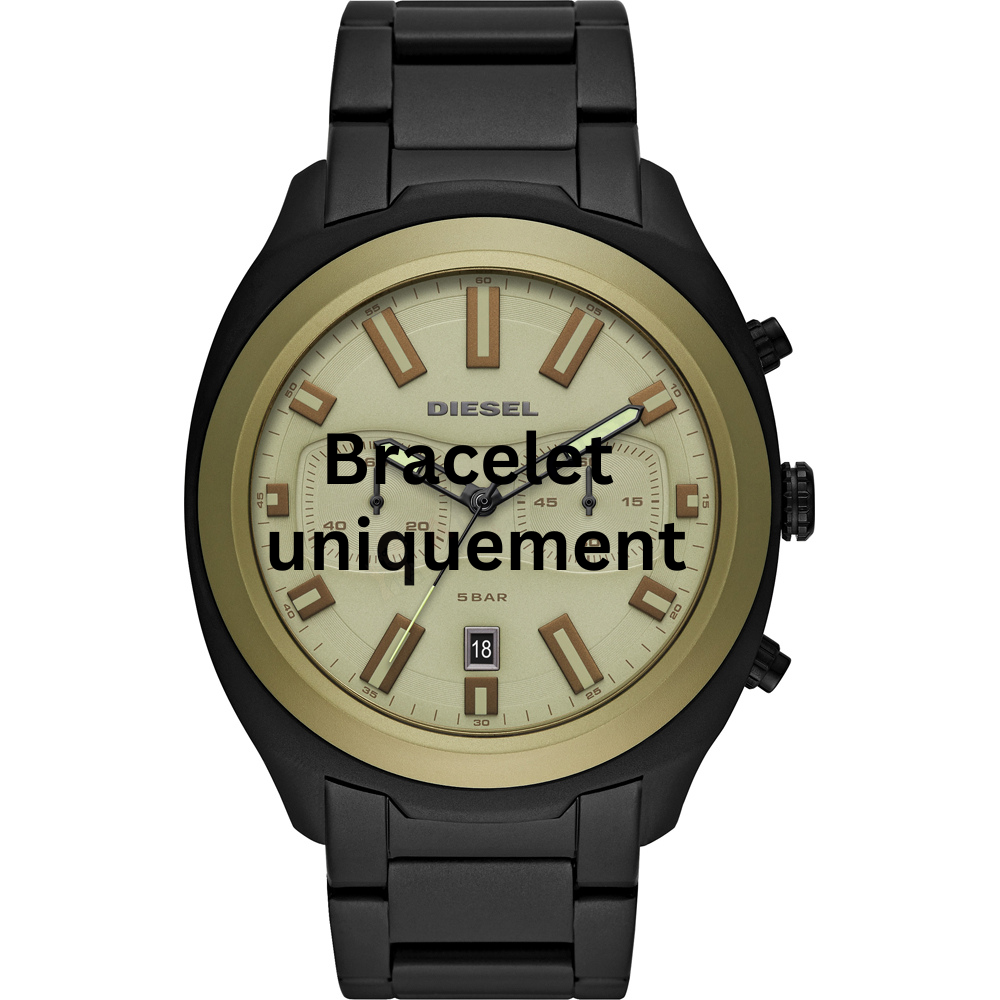 Bracelet metal black Diesel - TUMBLER / DZ4497-Bracelets de montres-AtelierNet