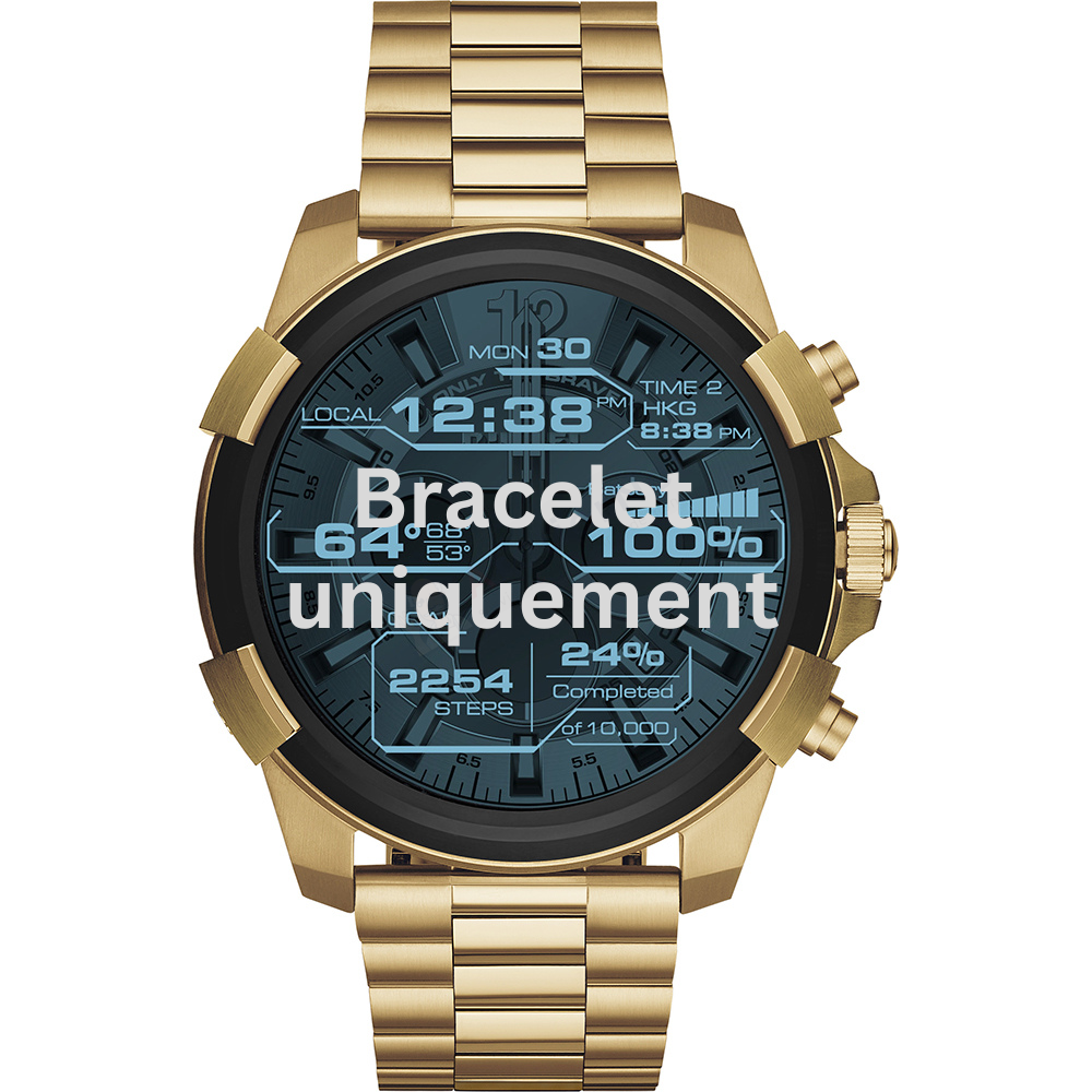 Bracelet metal gold Diesel - FULL GUARD / DZT2005-Bracelets de montres-AtelierNet