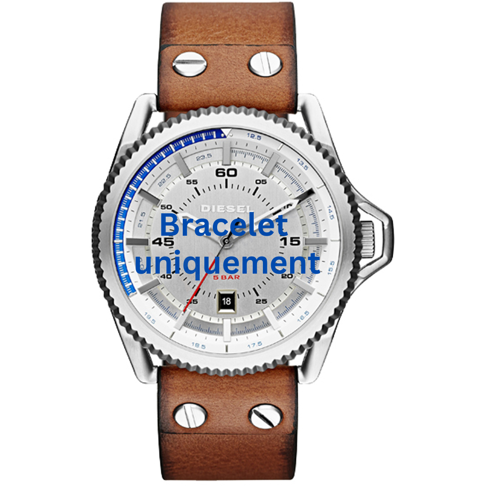 Bracelet cuir marron Diesel - ROLLCAGE / DZ1715-Bracelet Montre Diesel-AtelierNet