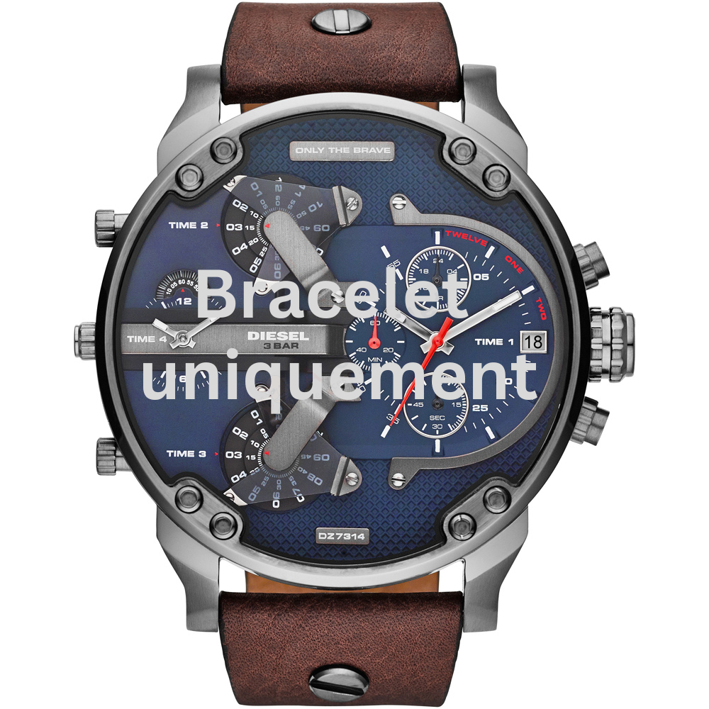 Bracelet leather brown Diesel - MR DADDY / DZ7314 - DZ7322-Bracelets de montres-AtelierNet