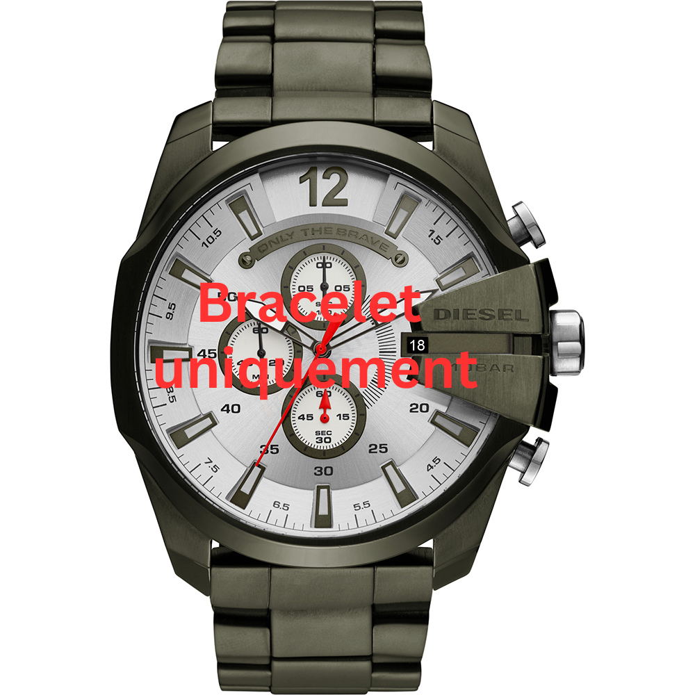 Bracelet metal green Diesel - MEGA CHIEF / DZ4478-Bracelets de montres-AtelierNet