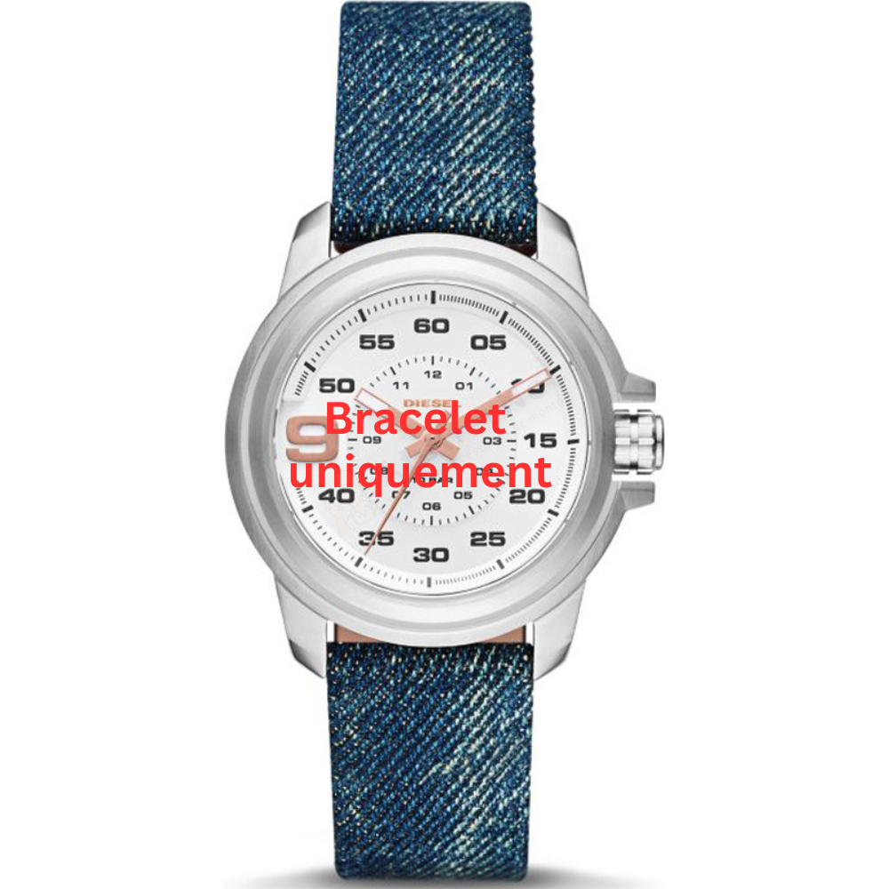 Bracelet textile on leather blue Diesel - SPROCKET / DZ1743-Bracelets de montres-AtelierNet