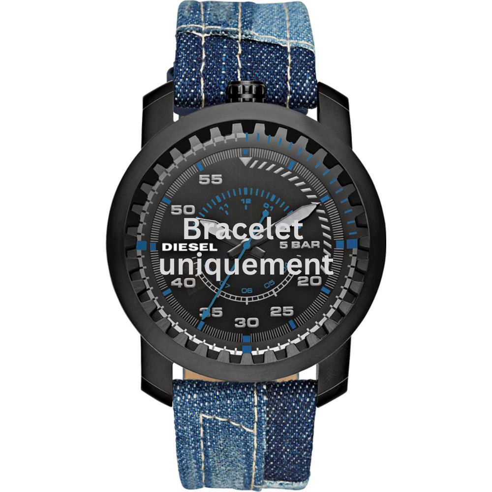 Bracelet textile on leather blue Diesel - RIG STRAP / DZ1748-Bracelets de montres-AtelierNet