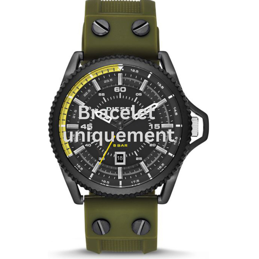 Bracelet caoutchouc vert Diesel - ROLLCAGE / DZ1758-Bracelet Montre Diesel-AtelierNet