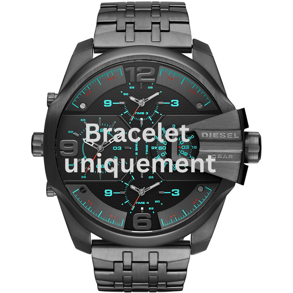 Bracelet metal grey Diesel - UBER CHIEF / DZ7372 - DZ7392-Bracelets de montres-AtelierNet