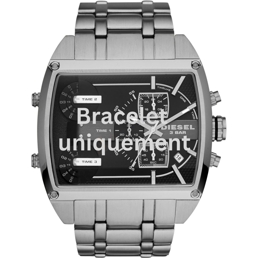 Bracelet métal argent Diesel - FLEET/MOTHERSHIP / DZ7324-Bracelet de montre-AtelierNet