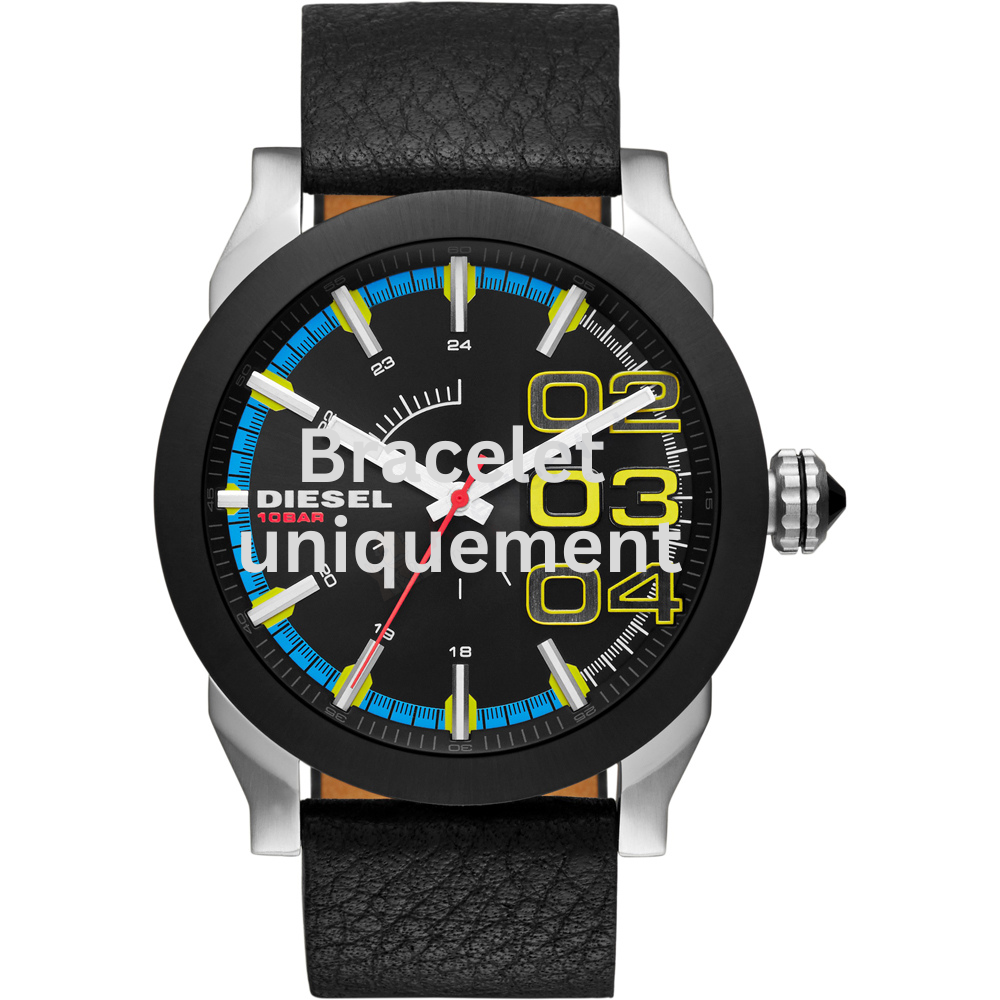 Bracelet leather black Diesel - DOUBLE DOWN / DZ1677-Bracelets de montres-AtelierNet