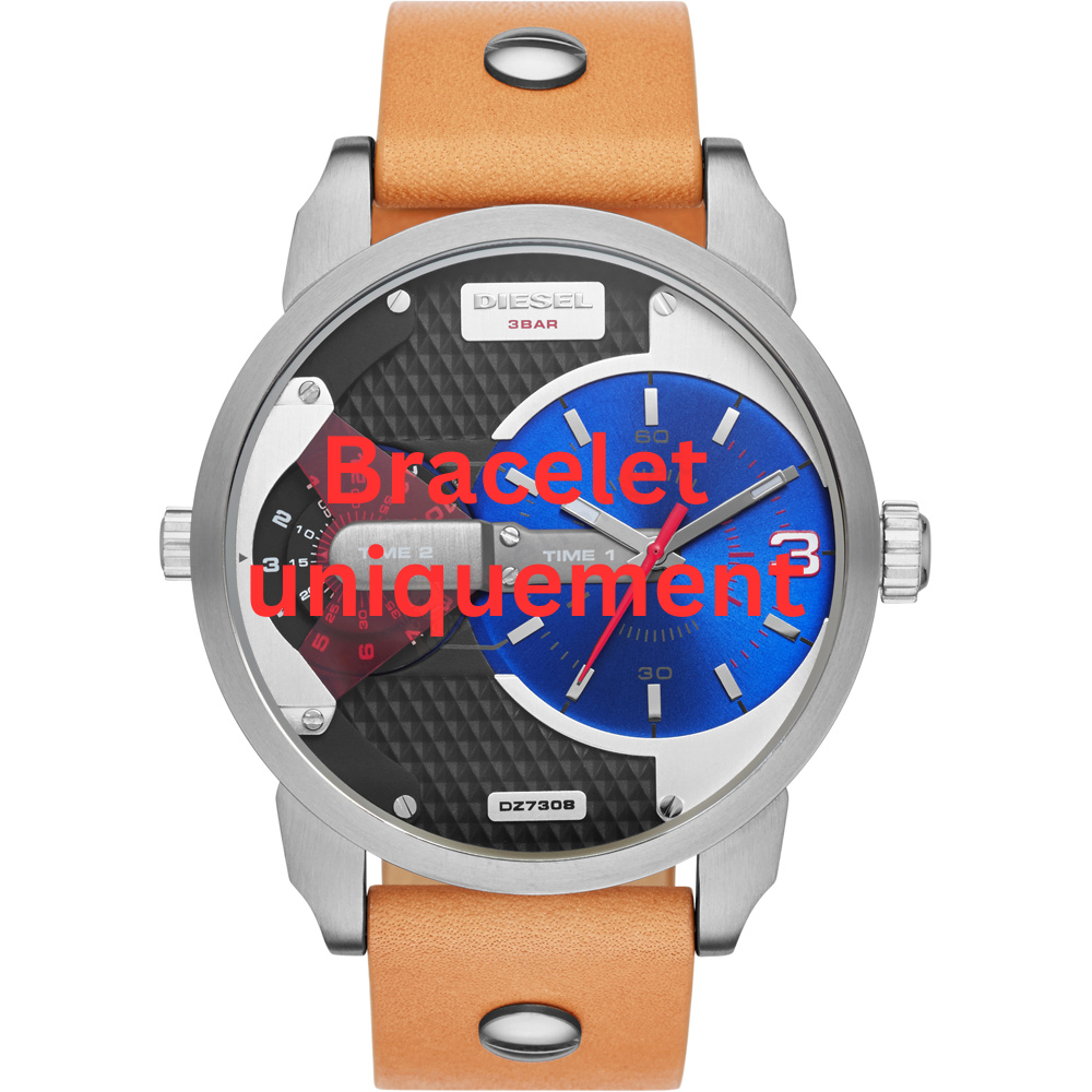 Bracelet cuir marron Diesel - MINI DADDY / DZ7308-Bracelet Montre Diesel-AtelierNet