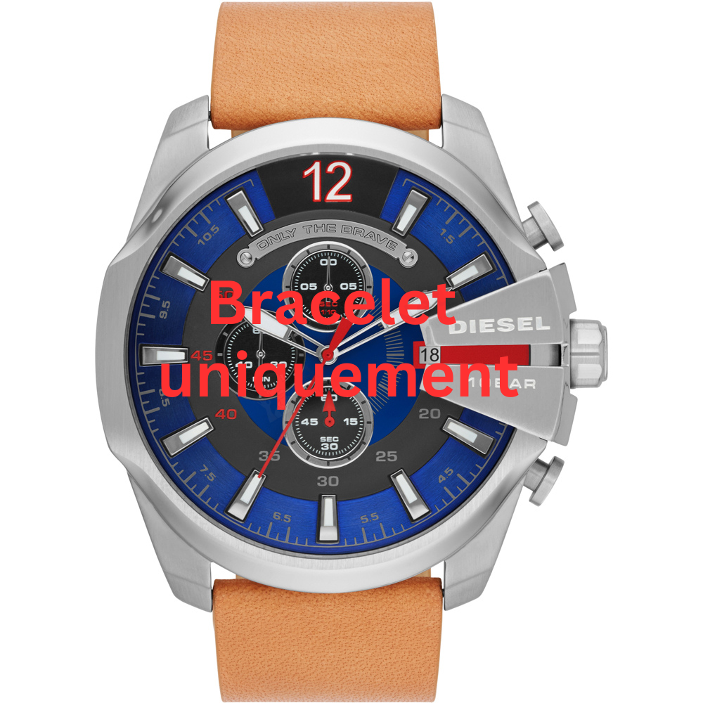 Bracelet leather brown Diesel - MEGA CHIEF / DZ4319-Bracelets de montres-AtelierNet