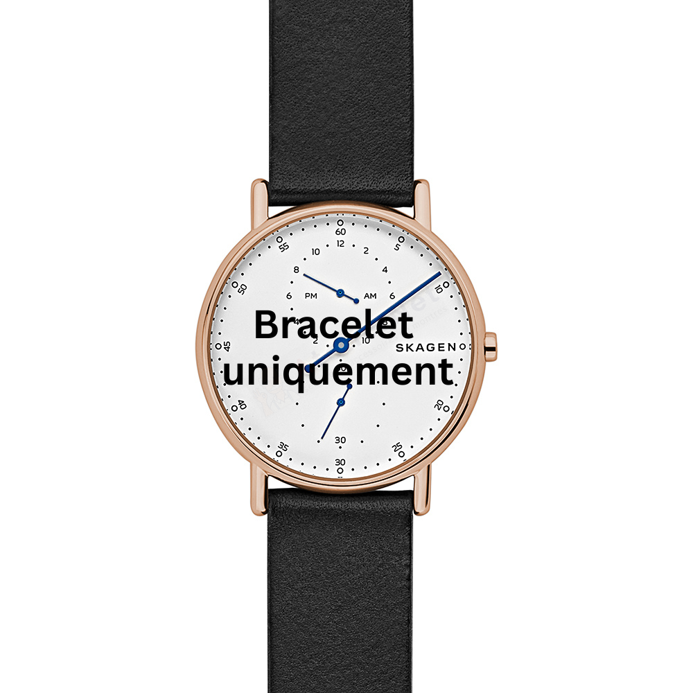 Bracelet leather black Skagen - SIGNATUR / SKW6390 - SKW6401 - SKW6430-Bracelets de montres-AtelierNet