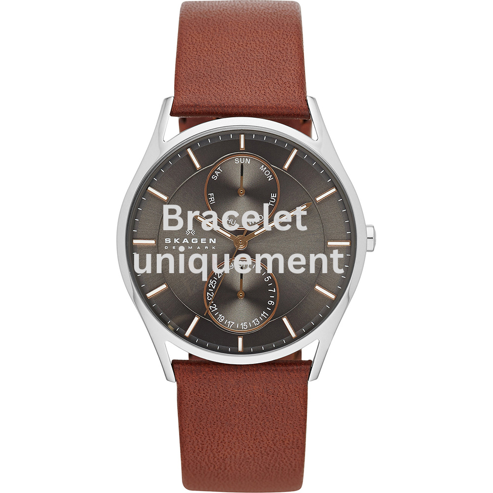 Bracelet leather brown Skagen - HOLST LARGE / SKW6086-Bracelets de montres-AtelierNet