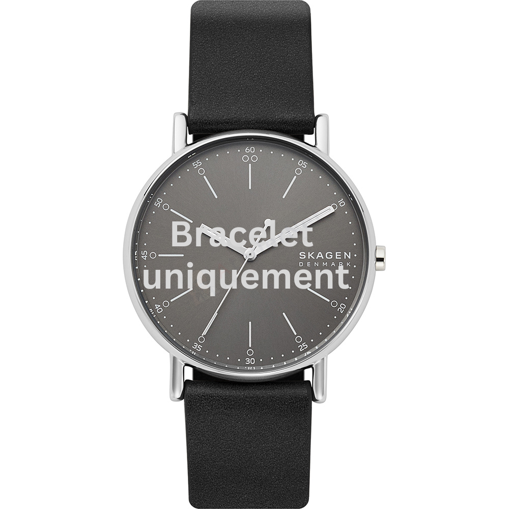 Bracelet cuir noir Skagen - SIGNATUR / SKW6654-Bracelet de montre-AtelierNet