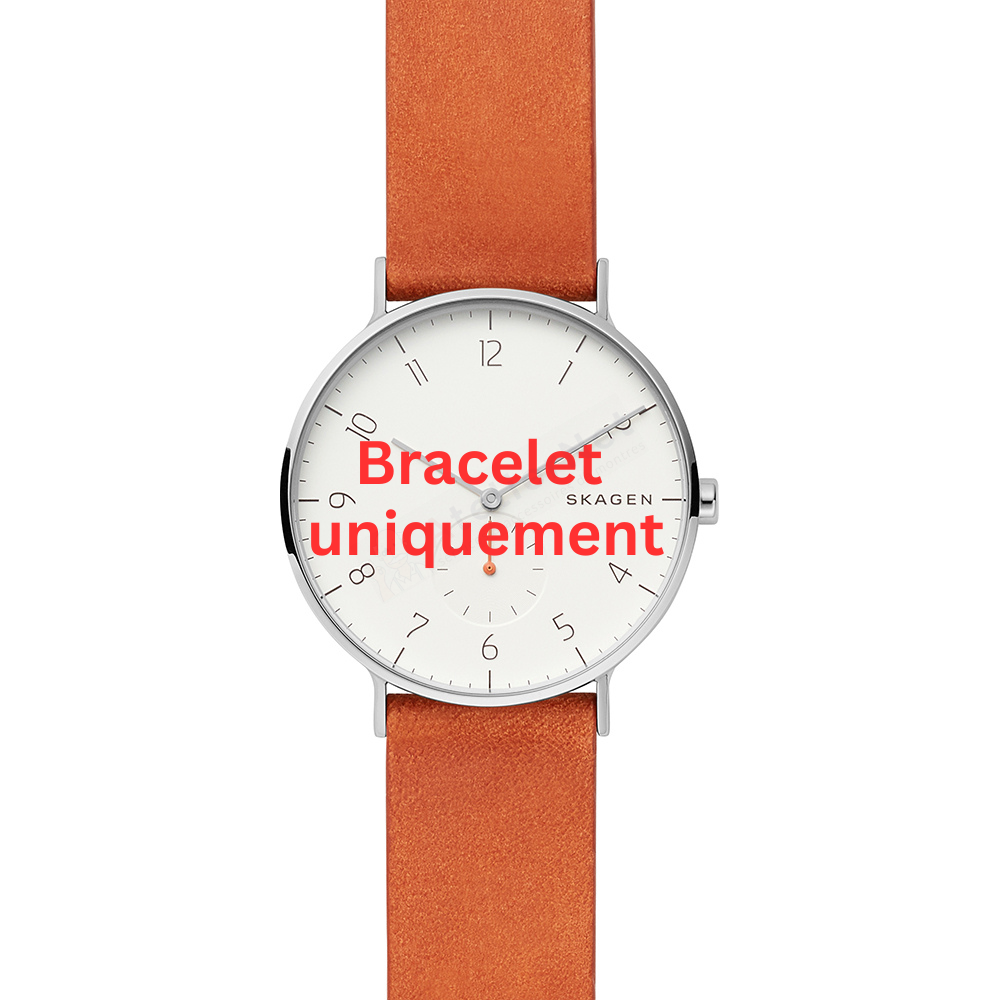 Bracelet cuir orange Skagen - AAREN / SKW6465-Bracelet de montre-AtelierNet