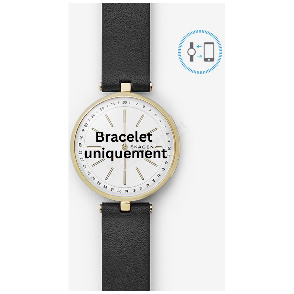 Bracelet leather black Skagen - SIGNATUR / SKT1402-Bracelets de montres-AtelierNet