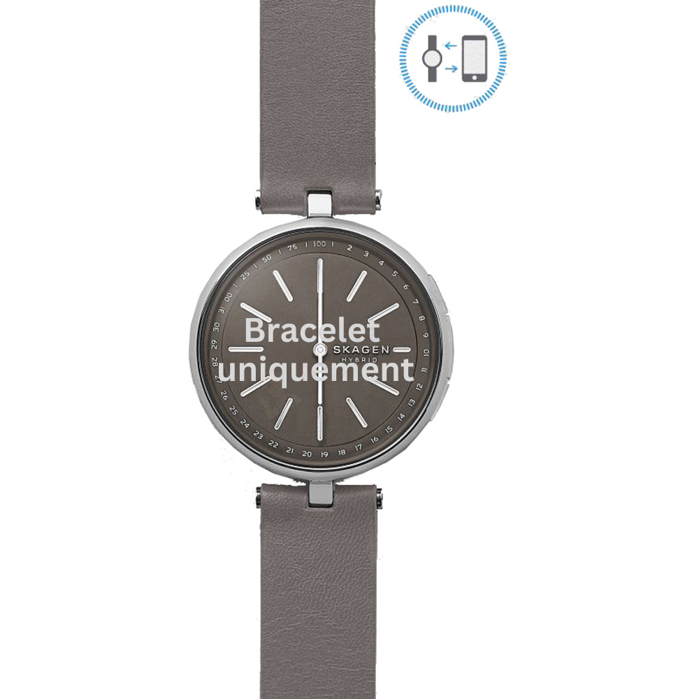 Bracelet leather grey Skagen - SIGNATUR / SKT1401-Bracelets de montres-AtelierNet