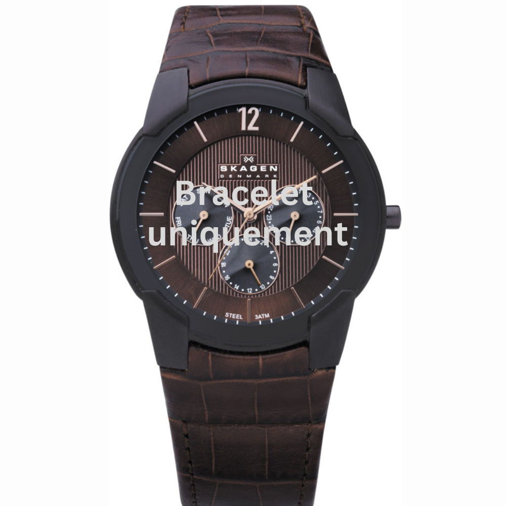 Bracelet cuir marron Skagen - 856 XLARGE / 856XLDRD-Bracelet de montre-AtelierNet