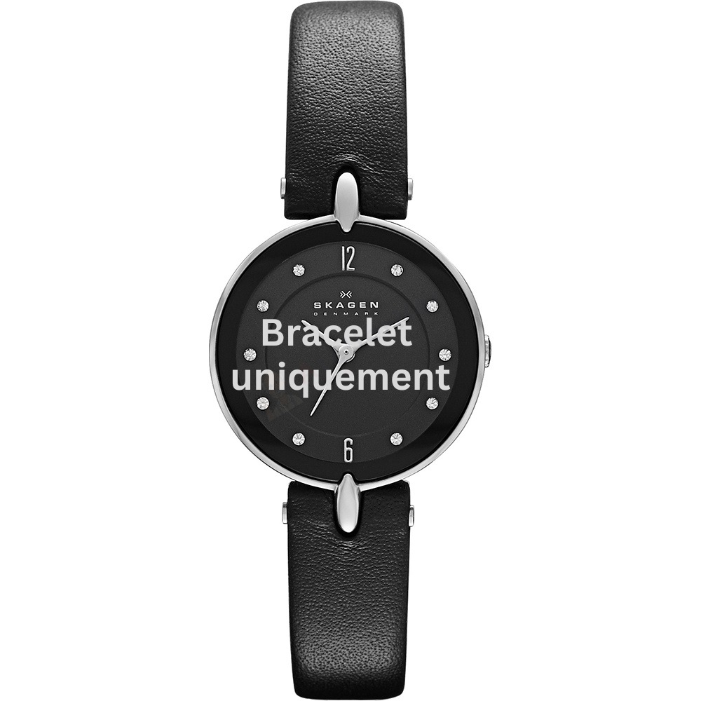 Bracelet leather black Skagen - HIROMICHI KONNO / SKW2011-Bracelets de montres-AtelierNet