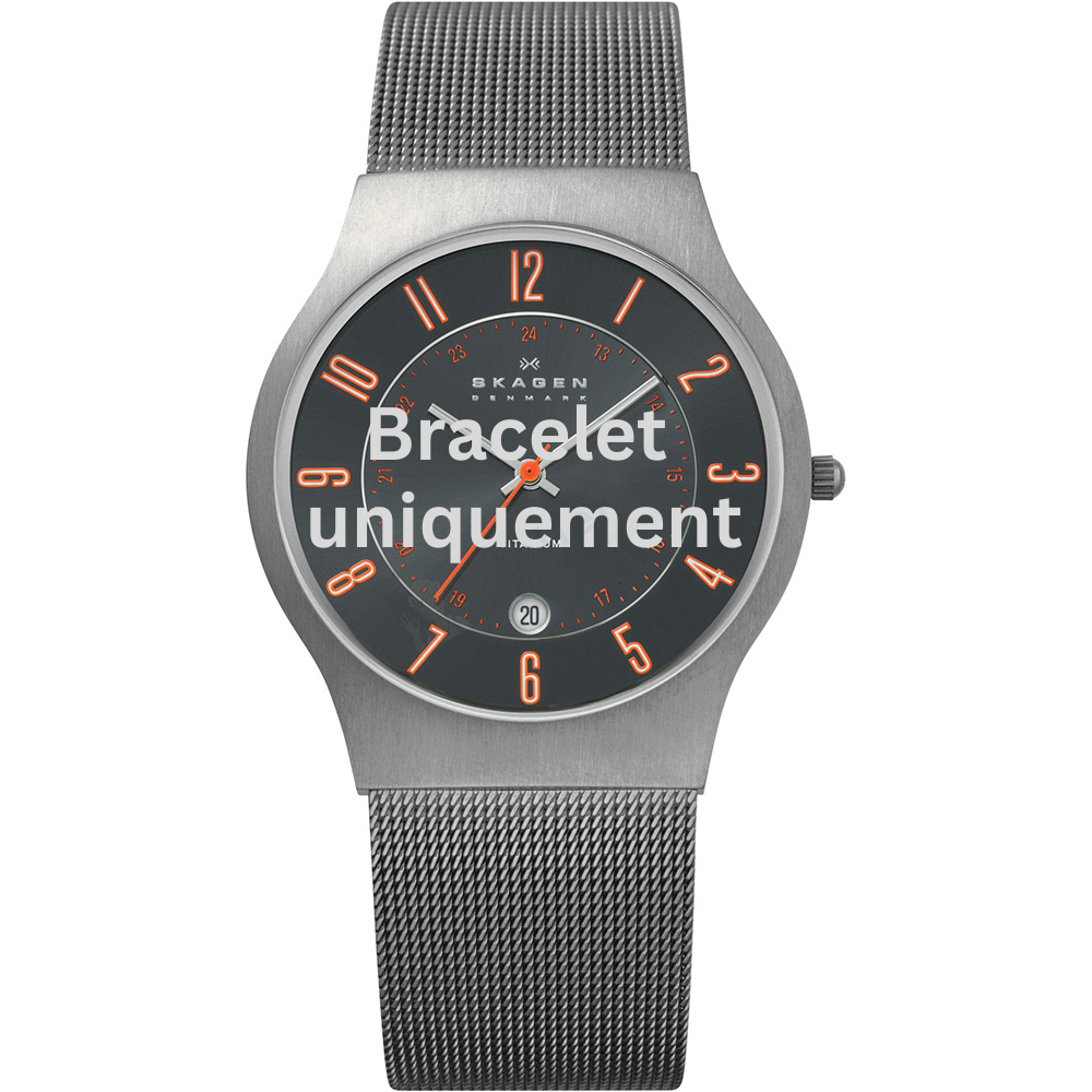 Bracelet titanium grey Skagen - GRENEN XLARGE / 233XLTTMO - 233XLTTN - 233XLTTMC - 233XLTTMM - 233XLTTMV - 233XLTTNO-Bracelets de montres-AtelierNet