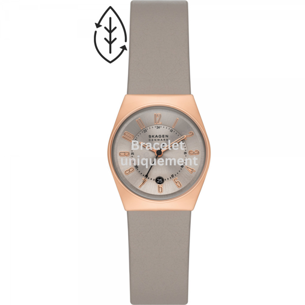 Bracelet cuir gris Skagen - GRENEN LILLE / SKW3052-Bracelet de montre-AtelierNet