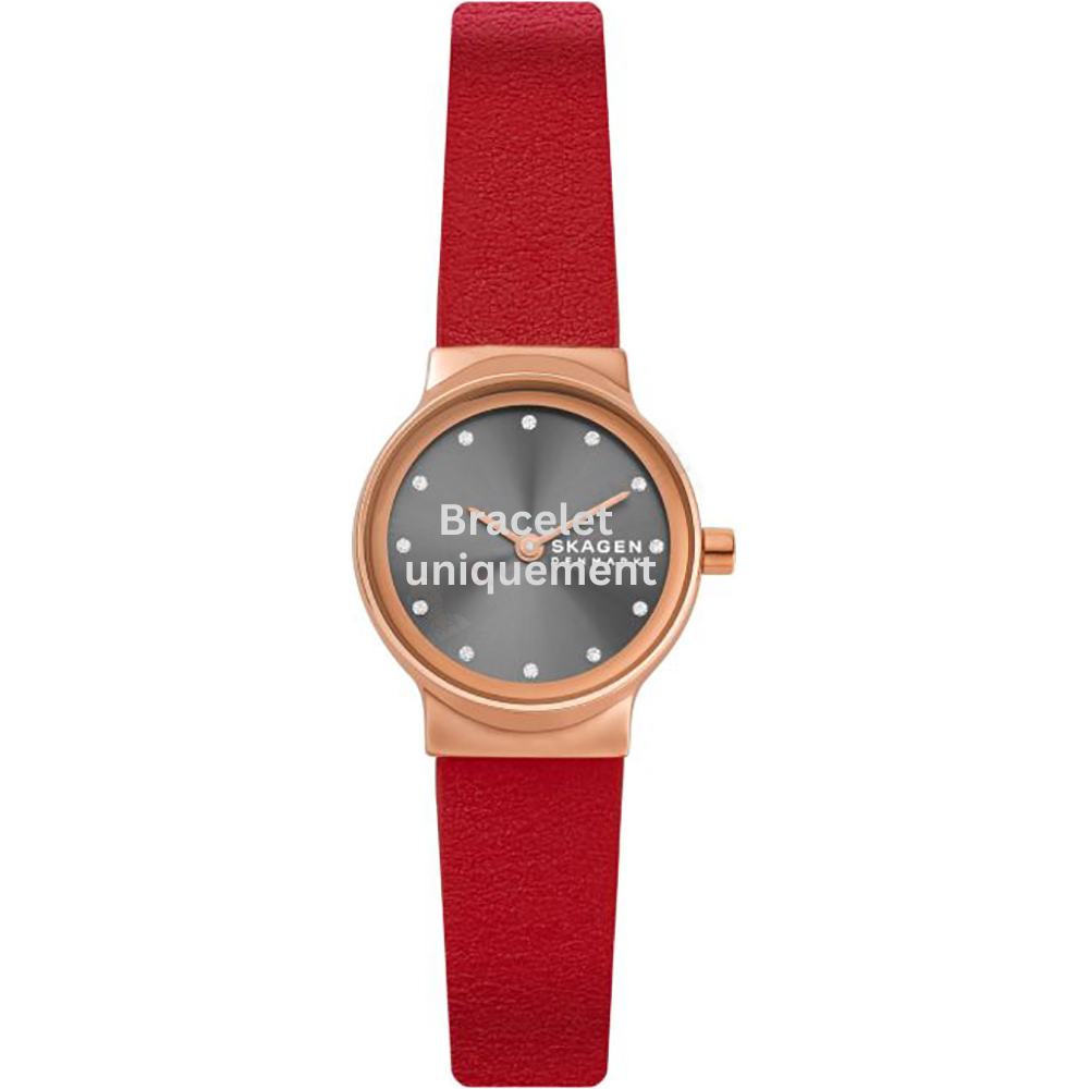 Bracelet cuir rouge Skagen - FREJA / SKW3009-Bracelet de montre-AtelierNet