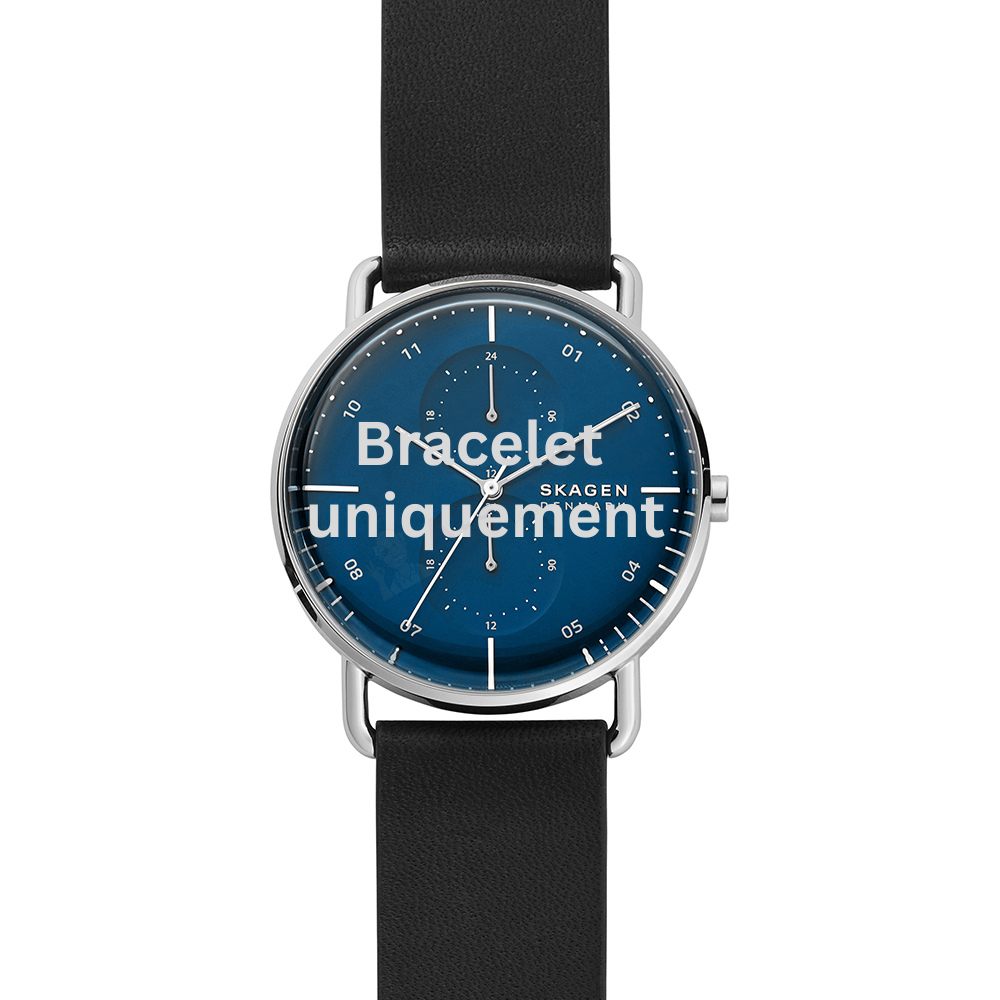 Bracelet cuir noir Skagen - HORIZONT / SKW6702-Bracelet de montre-AtelierNet