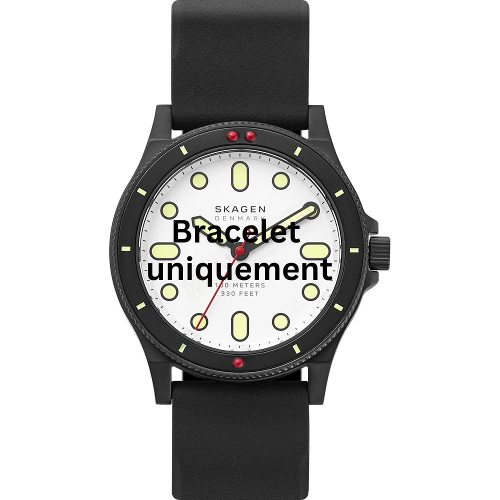 Bracelet silicone black Skagen - FISK / SKW6667-Bracelets de montres-AtelierNet