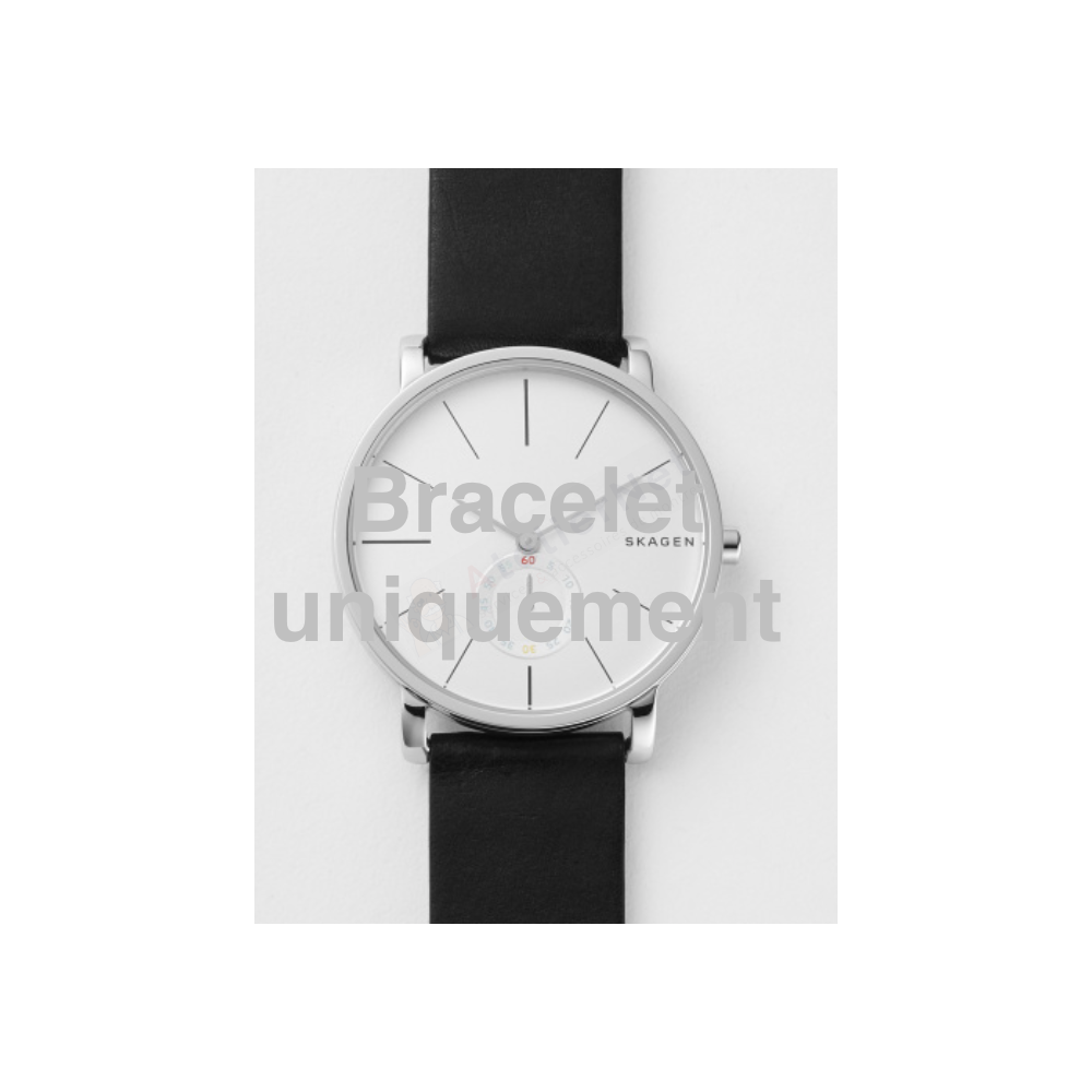 Bracelet cuir noir Skagen - HAGEN LARGE / SKW6274-Bracelet de montre-AtelierNet