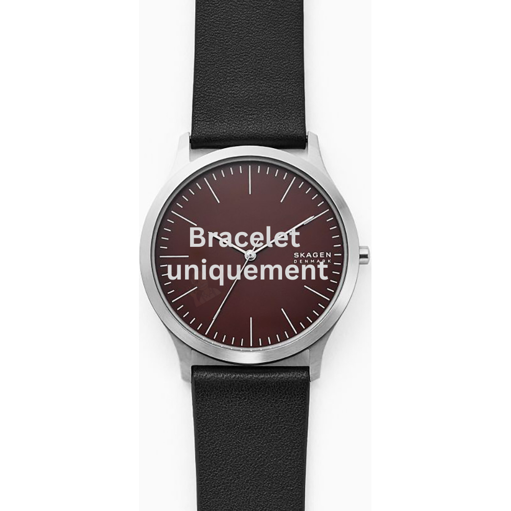 Bracelet cuir noir Skagen - JORN LARGE / SKW6600-Bracelet de montre-AtelierNet