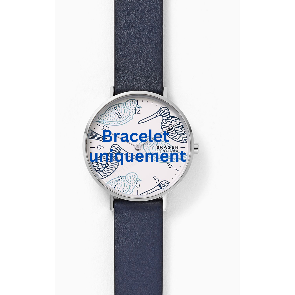 Bracelet cuir bleu Skagen - AAREN / SKW2782-Bracelet de montre-AtelierNet