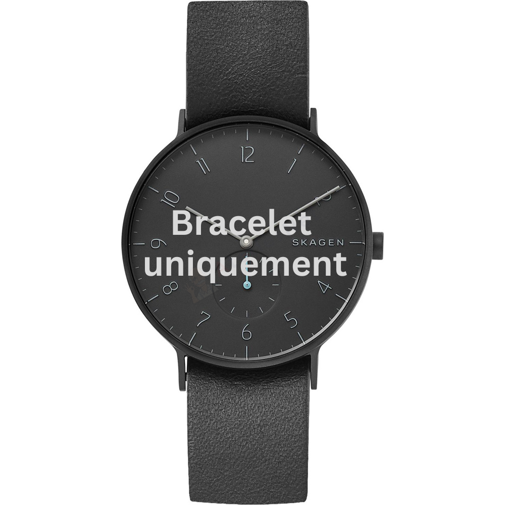 Bracelet leather black Skagen - AAREN / SKW6480-Bracelets de montres-AtelierNet