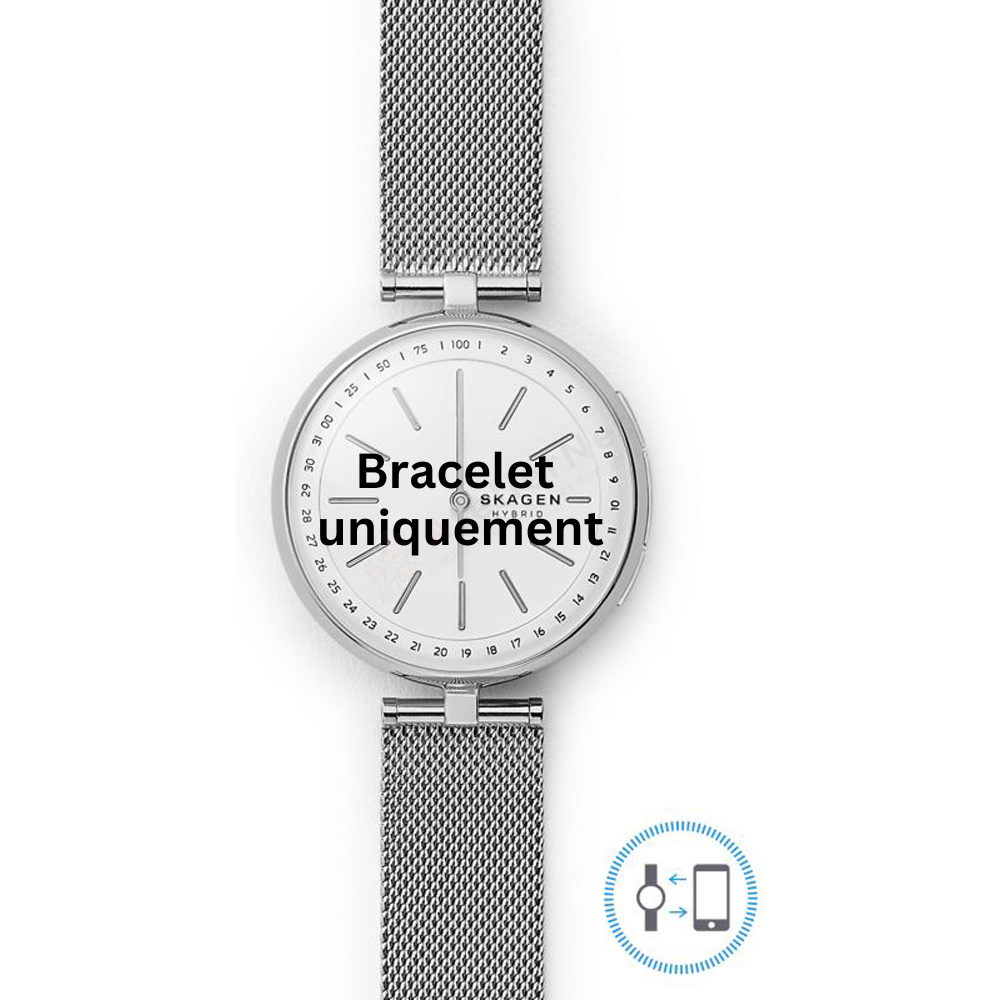 Bracelet métal argent Skagen - SIGNATUR / SKT1400 - SKT1413 - SKW2708-Bracelet de montre-AtelierNet