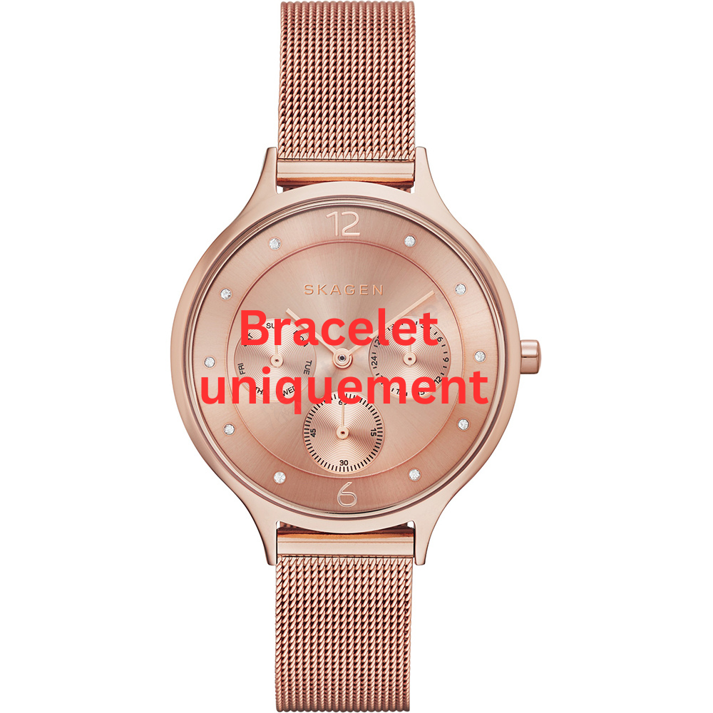 Bracelet métal or rose Skagen - ANITA LARGE / SKW2314 - SKW2408 - SKW2633 - SKW2721 - SKW1079 - SKW1103-Bracelet de montre-AtelierNet