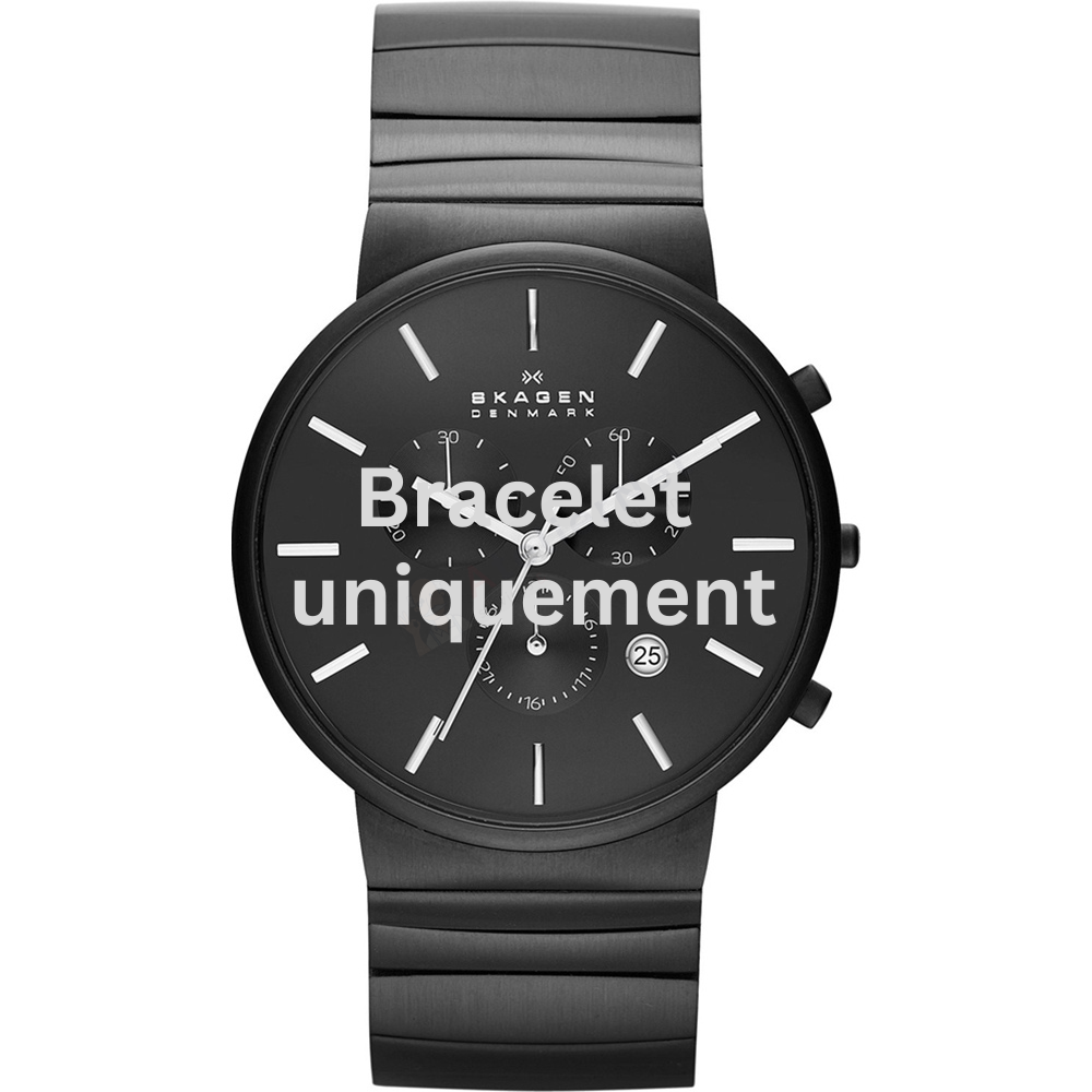 Bracelet metal black Skagen - ANCHER LARGE / SKW6110 - SKW6166-Bracelets de montres-AtelierNet