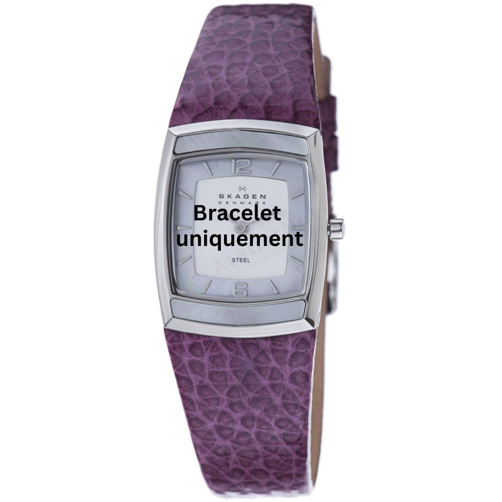 Bracelet cuir violet Skagen - 855 SMALL / 855SSLVV-Bracelet de montre-AtelierNet