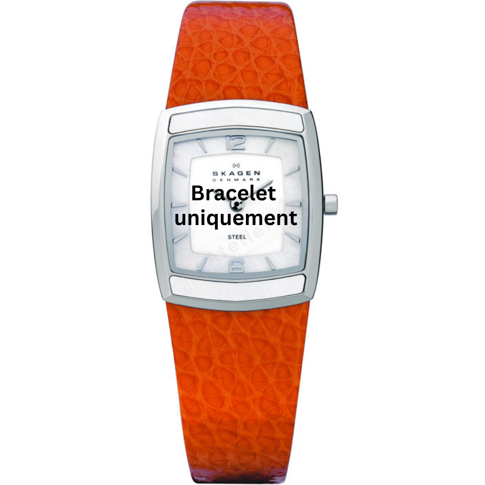 Bracelet cuir orange Skagen - 855 SMALL / 855SSLO-Bracelet de montre-AtelierNet